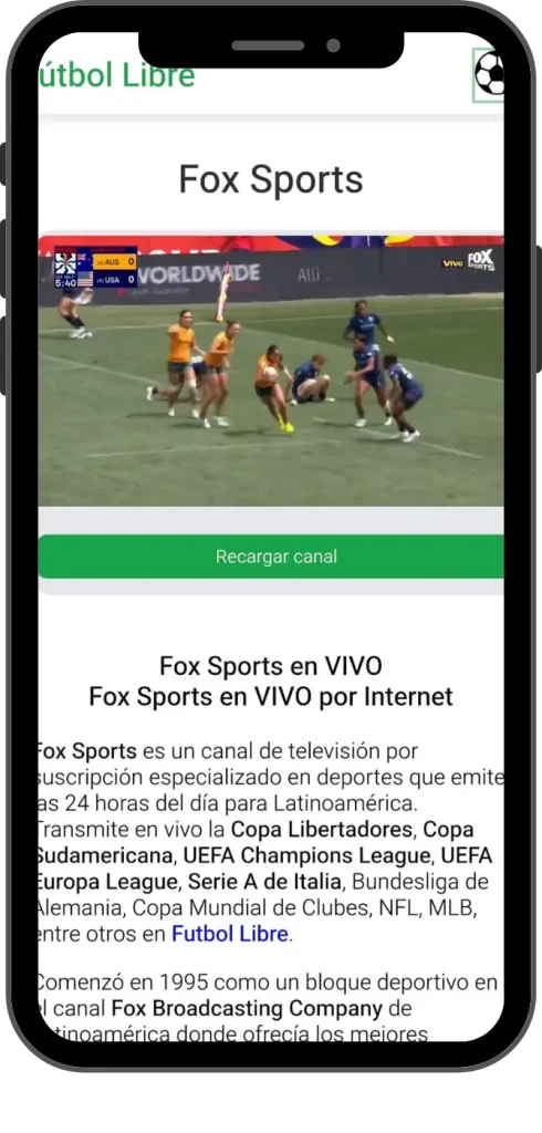 Screenshot Of Futbol Libre App