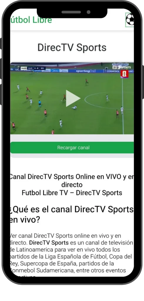 Screenshot Of Futbol Libre App
